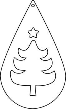 Christmas tree in a frame drawn with a line. vector