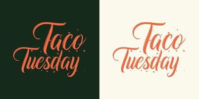 Taco lettering with vector illustration Cinco de mayo funny hand-drawn typography Set of taco lettering with vector illustration cinco de mayo funny hand drawn typography