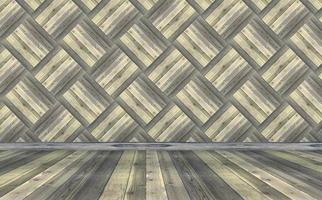 gray wall and floor wood background photo