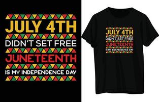 Juneteenth T-Shirt Design vector