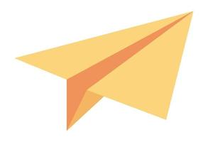 paper airplane flying vector