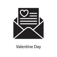 Valentine Day  Vector Solid Icon Design illustration. Love Symbol on White background EPS 10 File