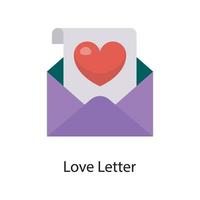 Love Letter Vector Flat Icon Design illustration. Love Symbol on White background EPS 10 File