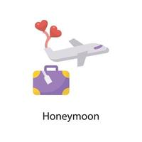 Honeymoon  Vector Flat Icon Design illustration. Love Symbol on White background EPS 10 File