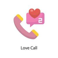 Love Call Vector Flat Icon Design illustration. Love Symbol on White background EPS 10 File