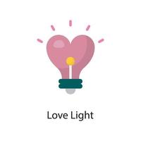 Love Light Vector Flat Icon Design illustration. Love Symbol on White background EPS 10 File