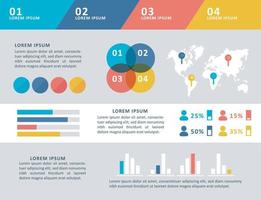 plantilla de infografía de población de estadísticas vector