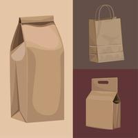 three eco packages vector