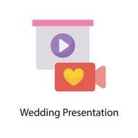 Wedding Presentation Vector Flat Icon Design illustration. Love Symbol on White background EPS 10 File