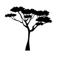 árbol planta bosque silueta vector