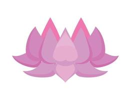 lilac lotus flower decoration vector