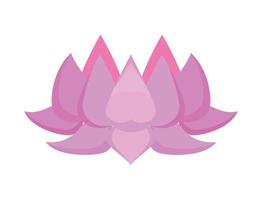 lilac lotus flower decoration vector