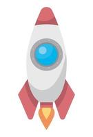 red rocket start up vector