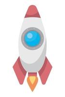 red rocket start up vector