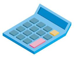 calculator math device isometric vector