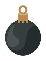 black christmas ball vector