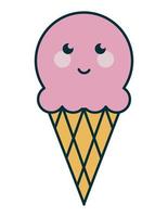 ice cream retro style vector