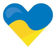 ukraine flag heart love vector