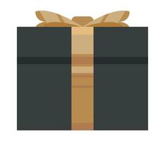 black gift box vector