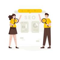 SEO analysis digital marketing concept vector
