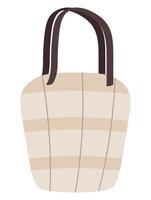 beige hand luggage vector