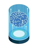 brain in ai stage vector