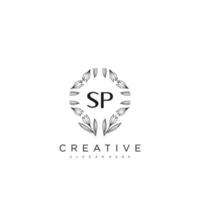 SP Initial Letter Flower Logo Template Vector premium vector art