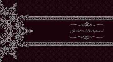 invitation background, with mandala ornaments and decorative patterns vector