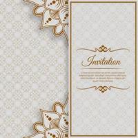 invitation background, with mandala ornaments and decorative patterns vector