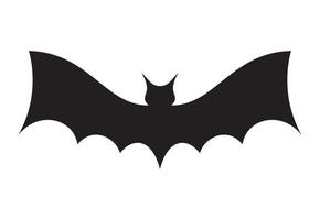 halloween bat flying silhouette vector