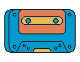 casete de musica estilo retro vector