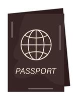 pasaporte documento viaje vector