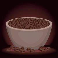 cartel de semillas de tostadas de café
