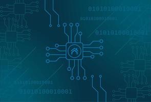 smarthome tech in circuit vector