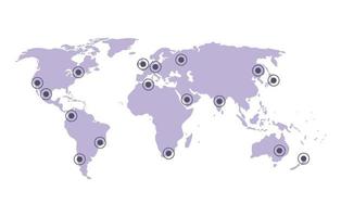 planeta tierra con puntos vector