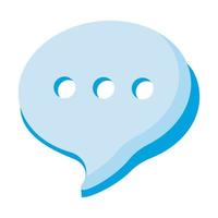 blue speech bubble message vector
