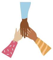 group of diversity hands vector