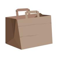 bolsa de papel de compras ecológicas vector