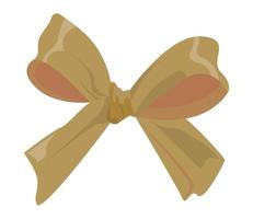 golden ribbon bow vector
