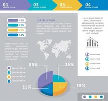 plantilla de infografía de pastel de estadísticas vector