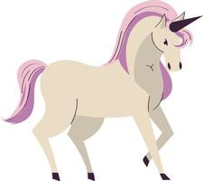 unicorn standing magic animal vector