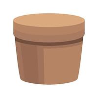 carton pot container eco vector