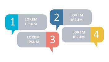 infografía de burbujas de discurso de estadísticas vector