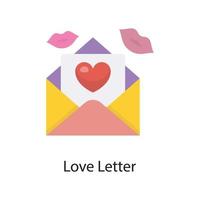 Love Letter Vector Flat Icon Design illustration. Love Symbol on White background EPS 10 File