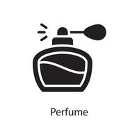 ilustración de diseño de icono sólido de vector de perfume. símbolo de amor en el archivo eps 10 de fondo blanco