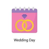 Wedding Day  Vector Falt Icon Design illustration. Love Symbol on White background EPS 10 File