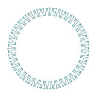 blue circular circuit frame vector