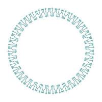 blue circular circuit frame vector