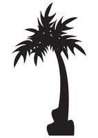 tree palm silhouette vector