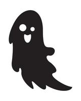 halloween ghost floating silhouette vector